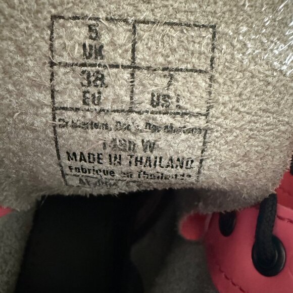 Dr. Martens Womens Size 7 Pink Patent Leather 1460 Lace-Up Ankle Combat Boots - Picture 11 of 16